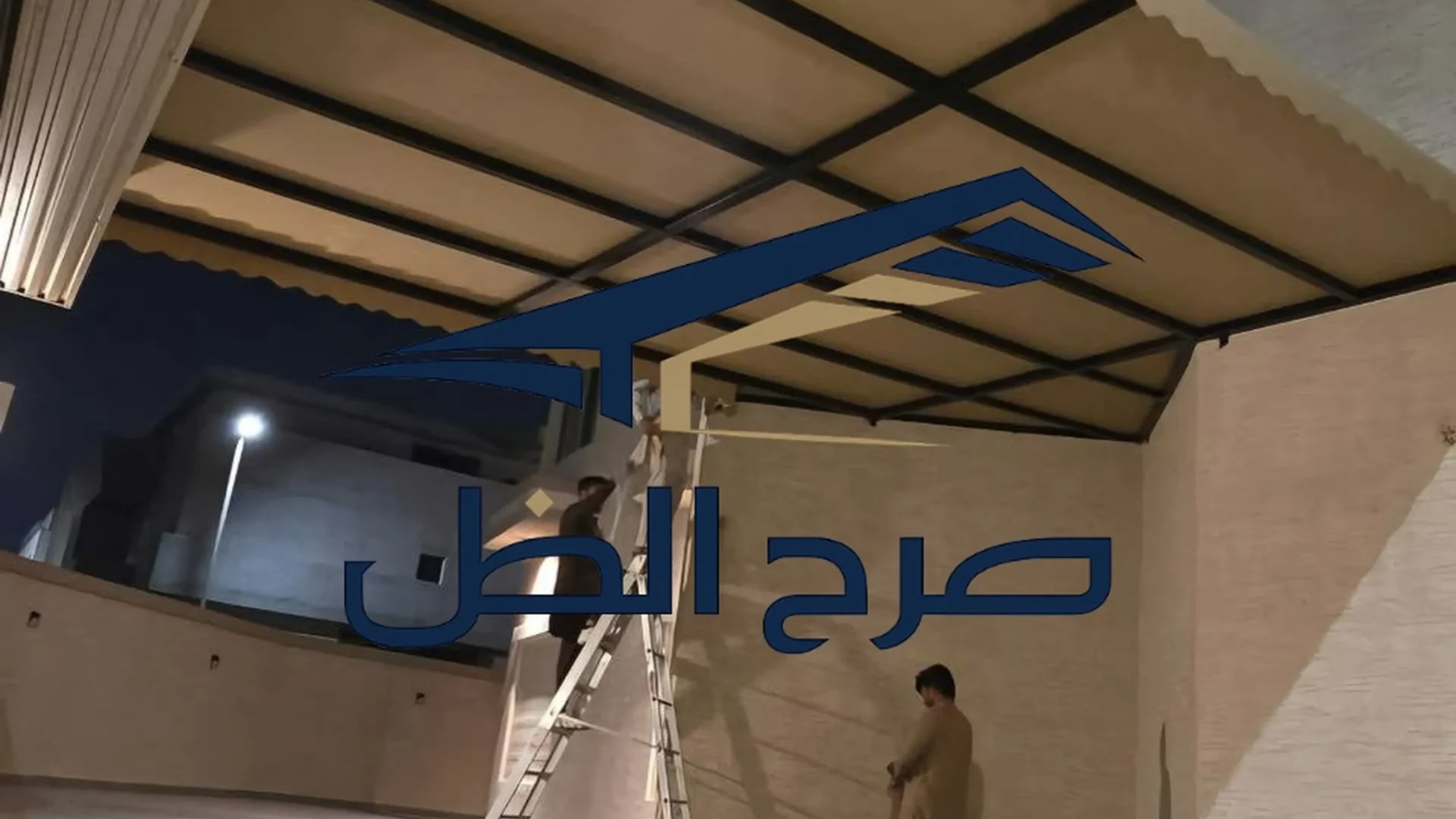 مظلة سيارات قماشية بهيكل معدني بجدة
